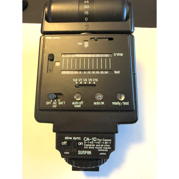 Sunpak Auto 422D Thyristor Camera Flash for Hot Shoe Mount Cameras - Picture 2 of 6